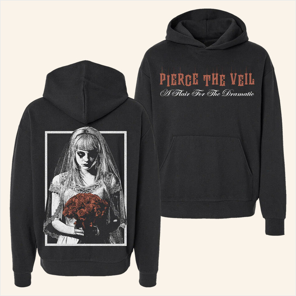 A Flair For The Dramatic Bride Hoodie Pierce The Veil Merch Black Best Friend Gift Ideas