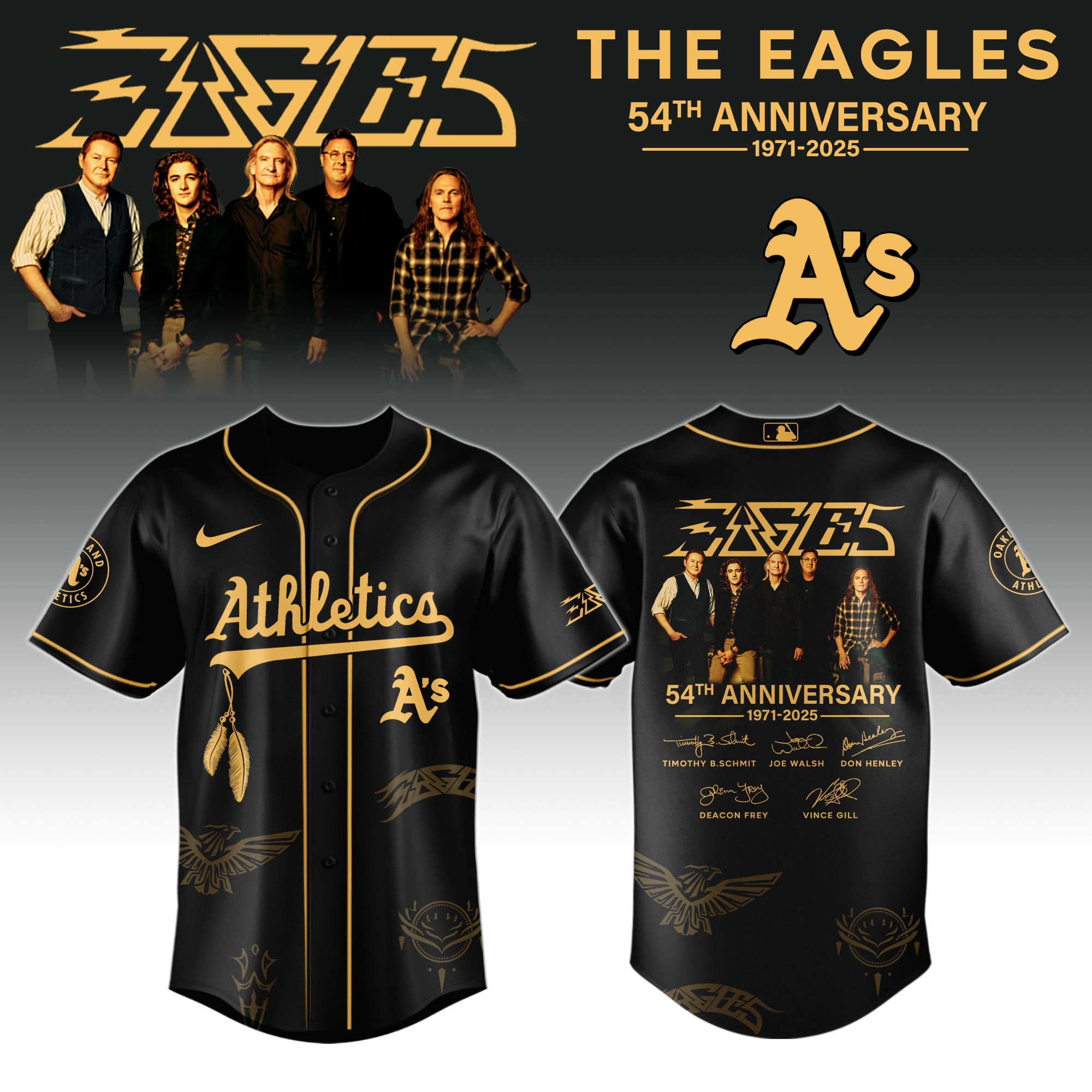 A T H L E T I C S Eagles Band Music Jersey 2025 Gifts For Baseball Lovers