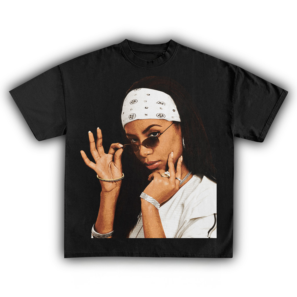 Aaliyah Baby Girl T-Shirt Black Aaliyah Merch Christmas Presents For Girlfriend