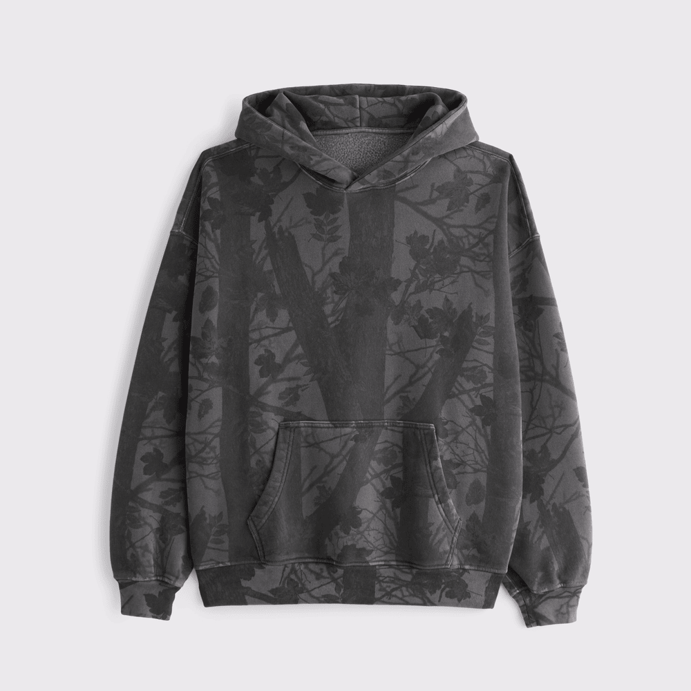 Abercrombie Camo Hoodie Abercrombie Gray Tree Camouflage Hoodie Trendy Streetwear Merch