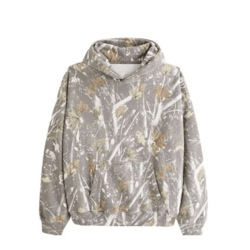 Abercrombie Camo Hoodie Maple Leaf Print Camouflage Essential Hoodie Streetwear Merch