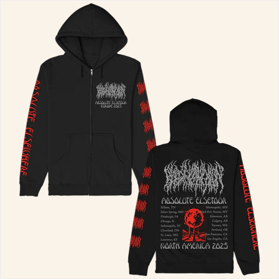 Absolute Else Tour Summer 2025 Zip Up Hoodie Blood Incantation Merch Birthday Gifts For Husband