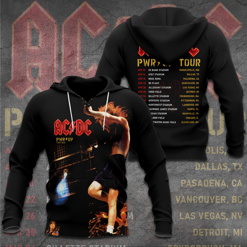 AC DC Pwr Up Tour 2025 Hoodie Gifts For Band Fans