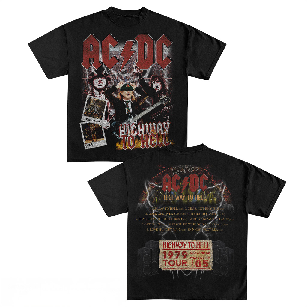 ACDC Highway To Hell T-Shirt Black ACDC Merch Gifts For Music Fans