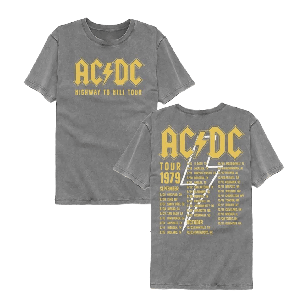 ACDC Merch Highway To Hell 1979 Tour T-Shirt Gifts For People Who Like Music Gifts For Besties