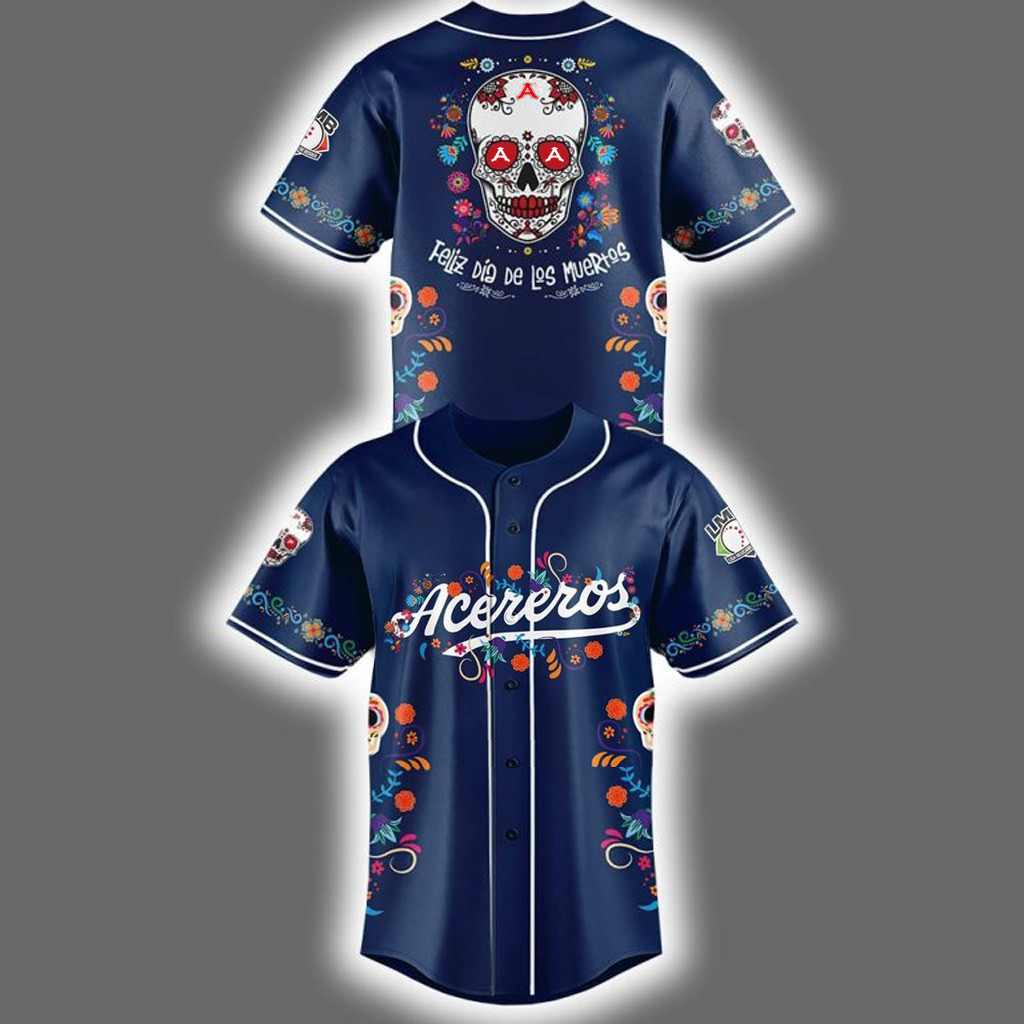 Acereros De Monclova X Dia De Los Muertos 2025 Jersey Fan Merch Present For Husband