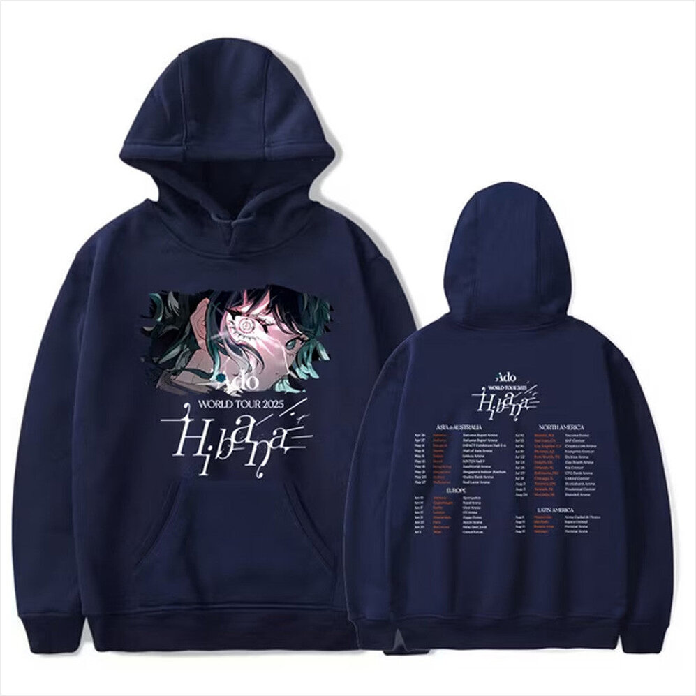 Ado Hibana Tour 2025 Hoodie Ado Hibana Merch Navy Best Birthday Gifts For Music Lovers