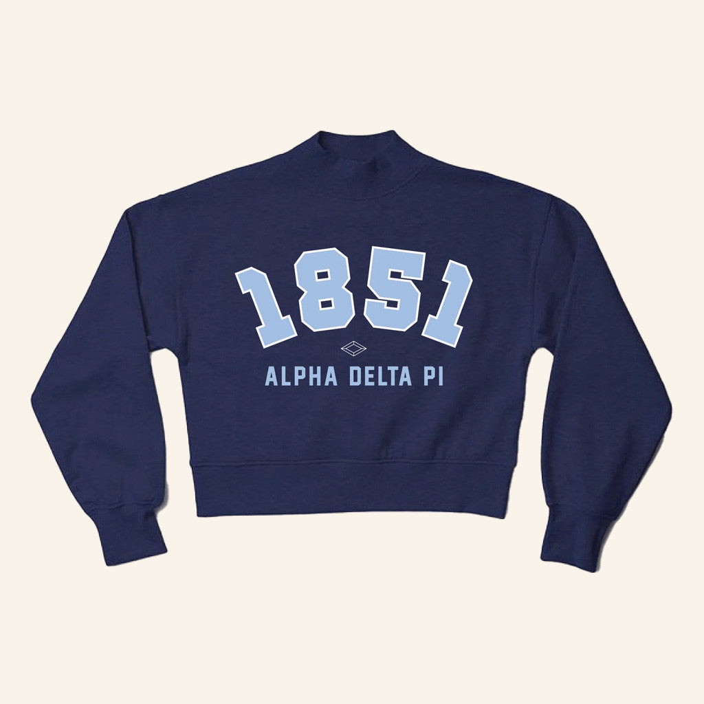 ADPI Merch 1851 Navy Alpha Delta Pi Sweatshirt Gifts For Girlfriend