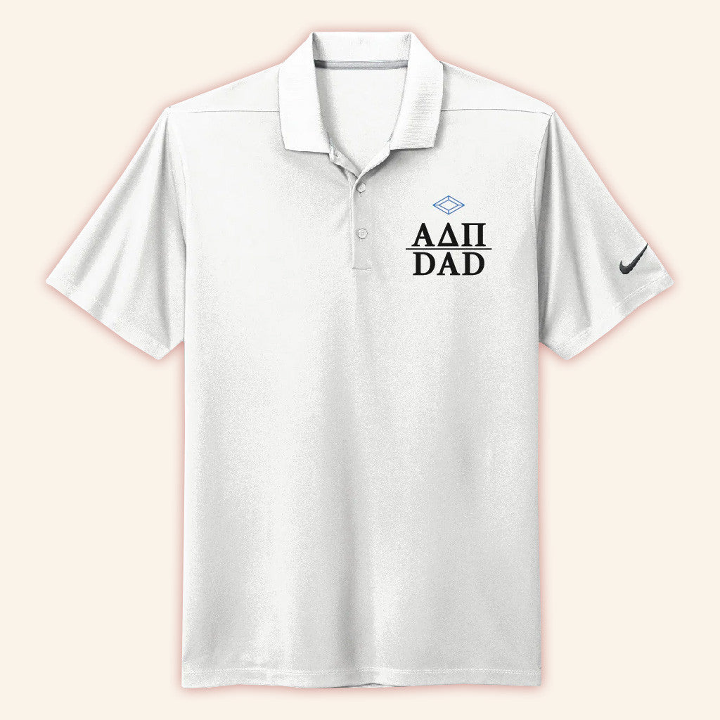 ADPI Merch Alpha Delta Pi Dad Polo Shirt Gifts For Dad
