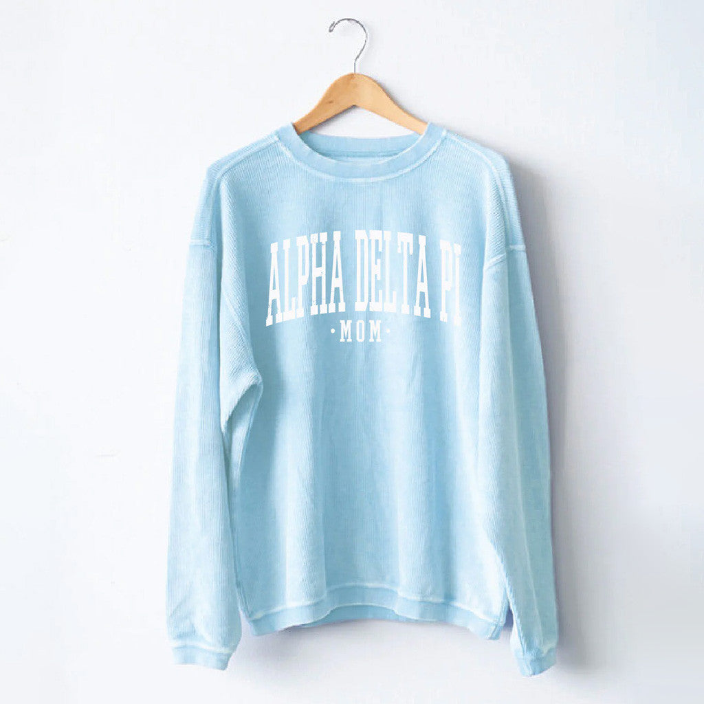 ADPI Merch Alpha Delta Pi Mom Bow Crewneck Sweatshirt Best Gifts For Mother