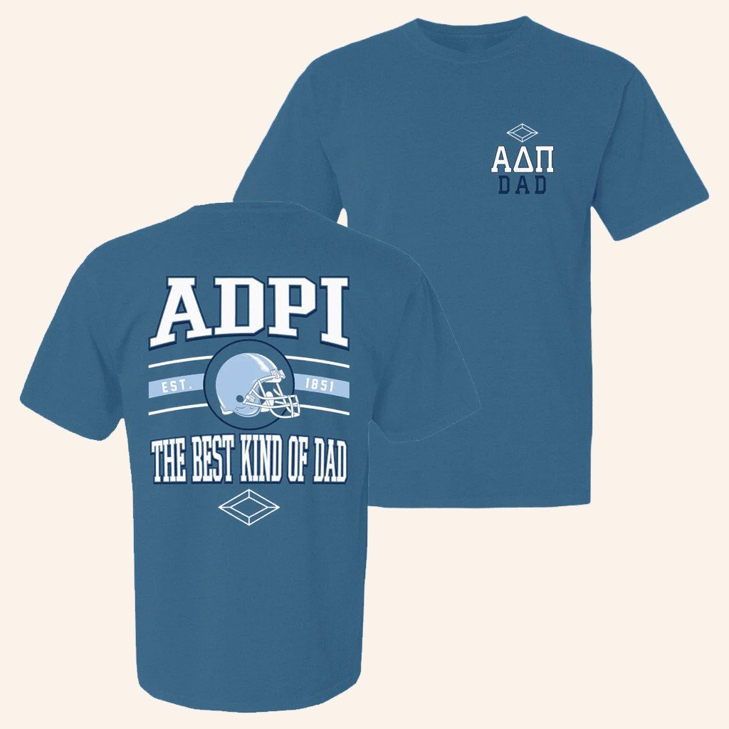 ADPI Merch Football Alpha Delta Pi Dad T-Shirt Gift Ideas For Dad