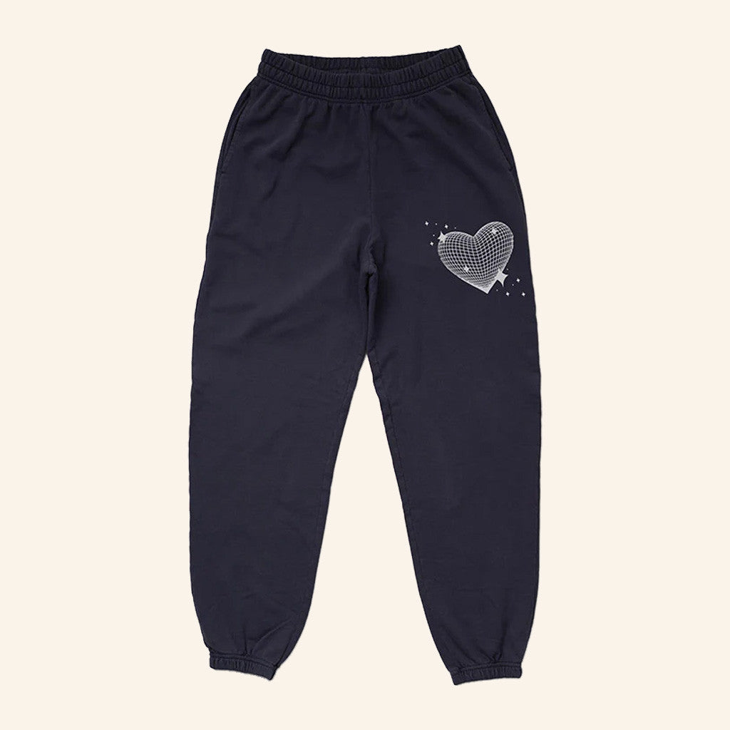 ADPI Merch Midnight Sky Disco Heart Matching Joggers Gifts For Wife
