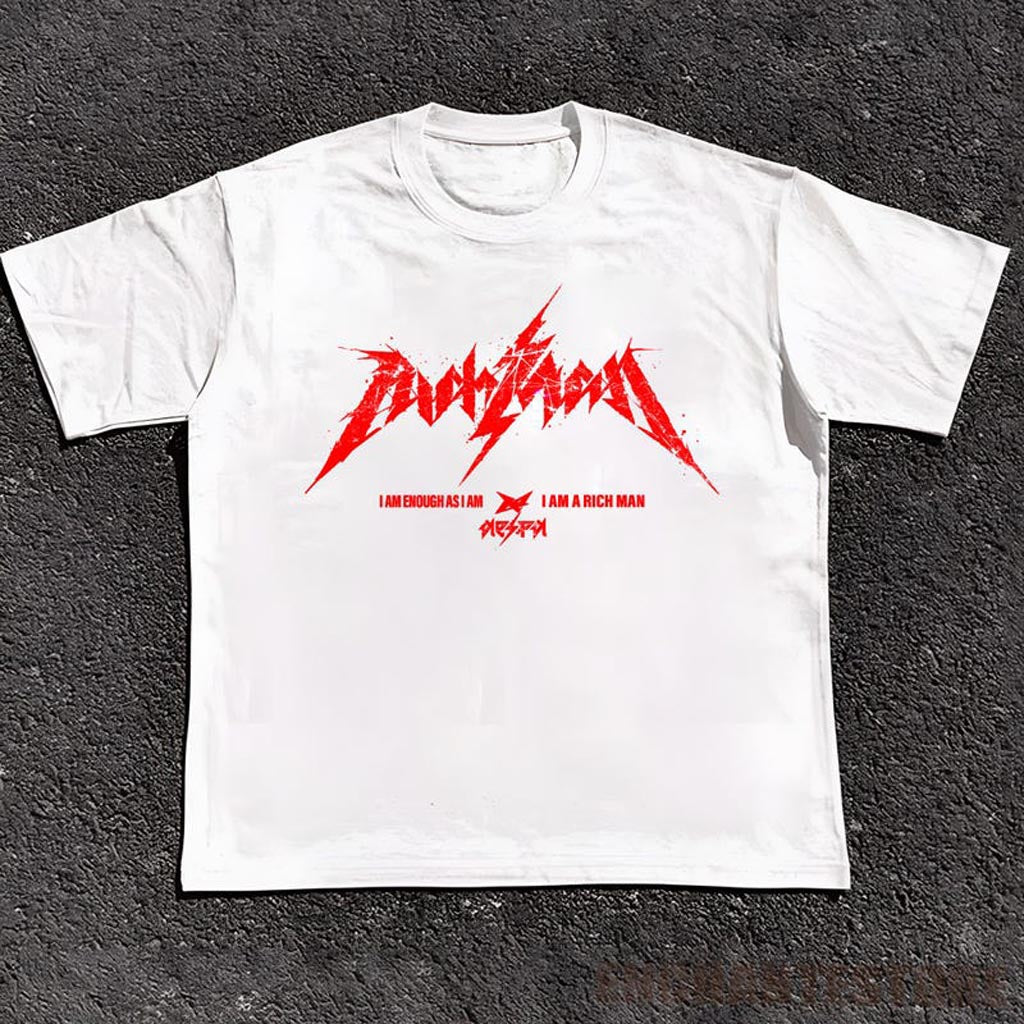 Aespa Rich Man Shirt Aespa Dirty Work T-Shirt I Am A Rich Man Shirt Aespa Synk AeXis Line Tees