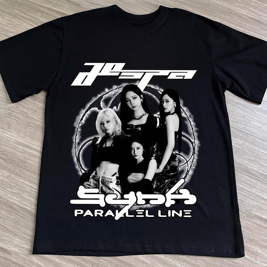 AESPA Synk Parallel Line Tour Shirt Aespa Live Tour In US T-Shirt Aespa Whiplash Shirt For Fans