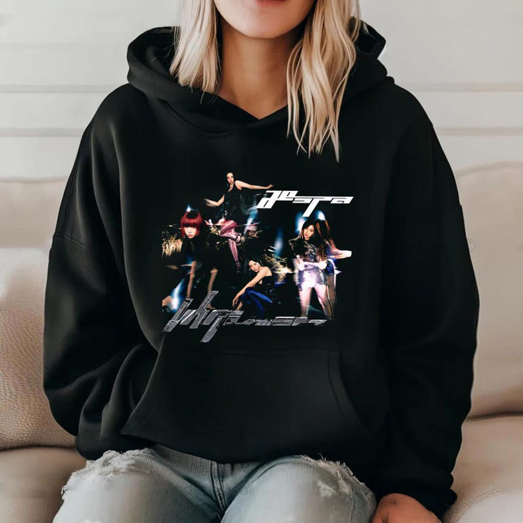 Aespa Whiplash Hoodie AESPA Synk Parallel Line Tour In US Hoodie Aespa World Tour Sweatshirt