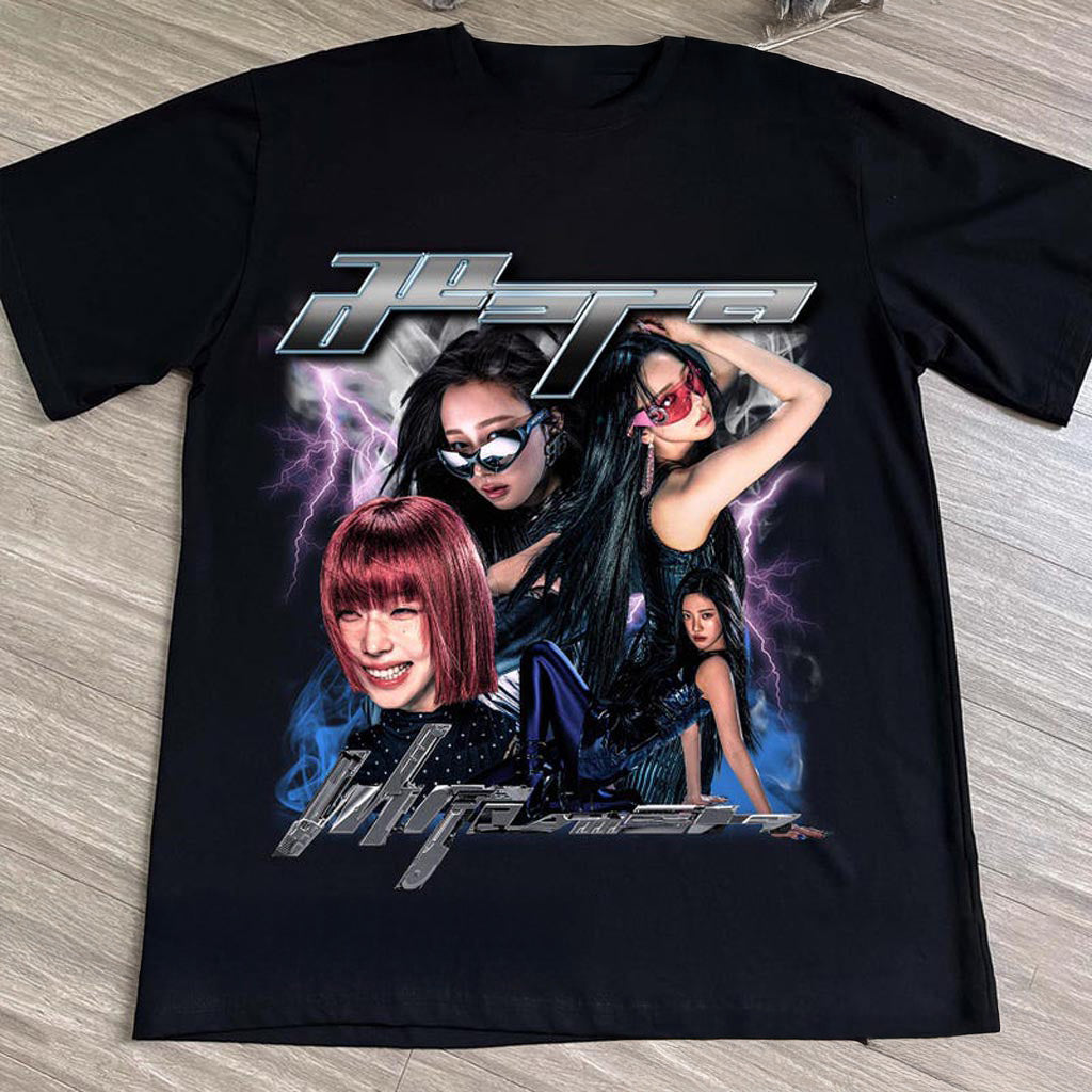 Aespa Whiplash Style Bootleg T-Shirt AESPA Synk Parallel Line Tour Shirt Aespa Kill It Shirt