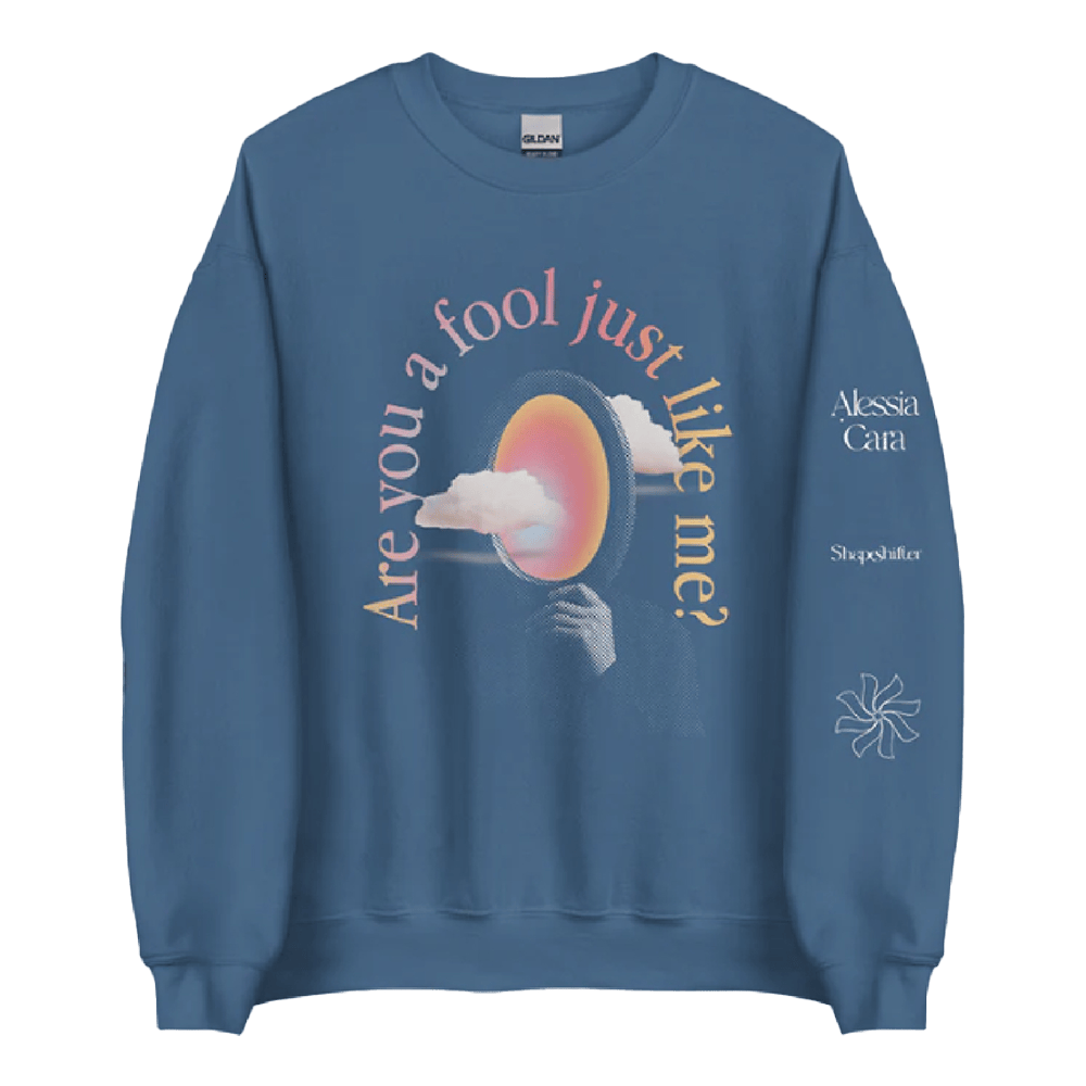Alessia Cara Are You A Fool Slate Blue Crewneck Sweatshirt Def Jam Merch Gifts For Her