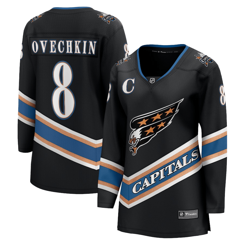 Alexander Ovechkin 895 Shirt Washington Capitals Alternate 50th Anniversary Long Sleeve Shirt