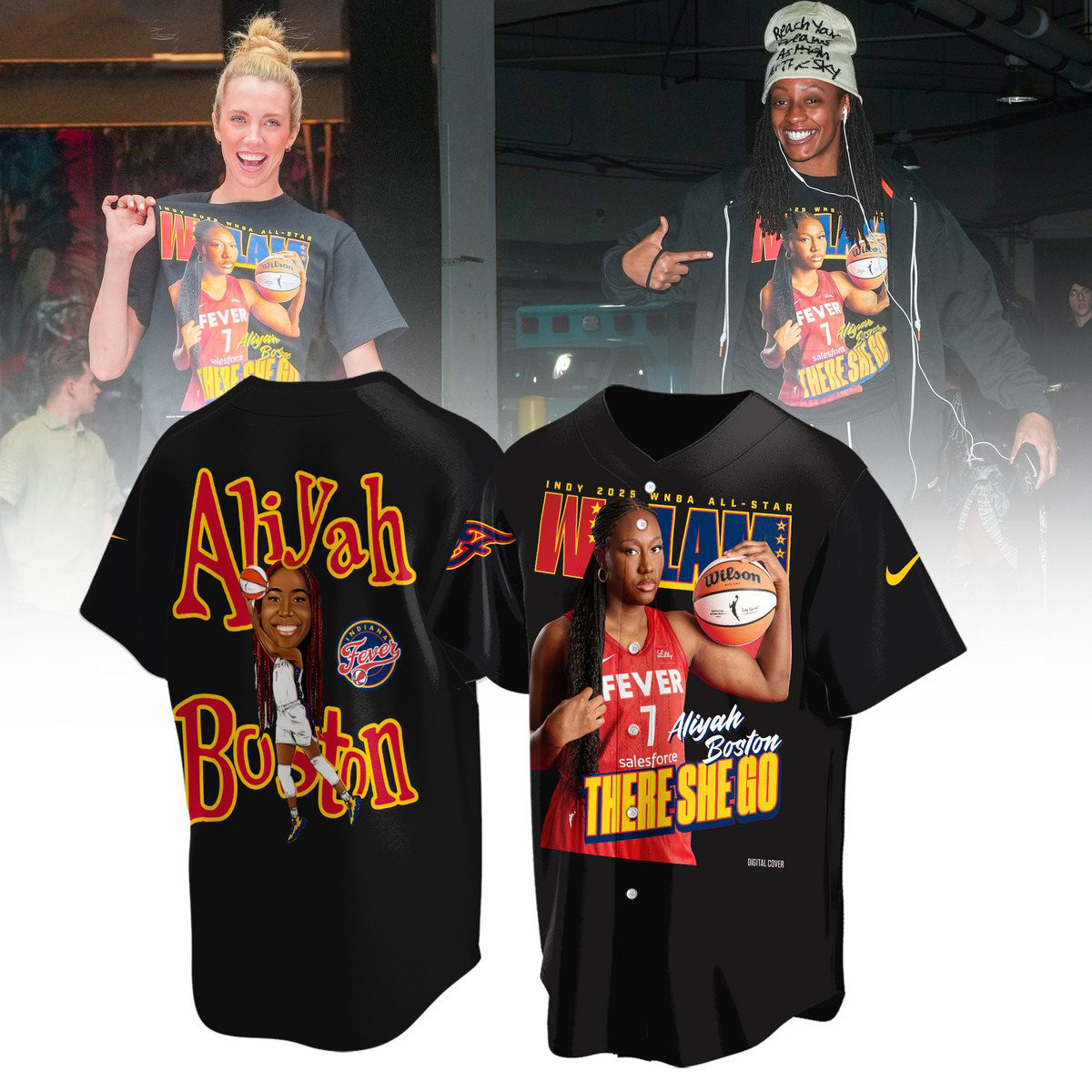 Aliyah Boston Indy 2025 Wnba All Star Wslam There She Go Indiana Fever Apparel Merch Gift For Collectors