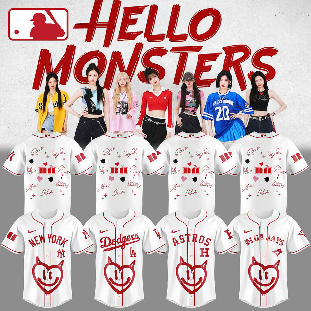 All Team MLB X Babymonster Tour 2025 Jersey MLB Merch Gifts For Baseball Lovers