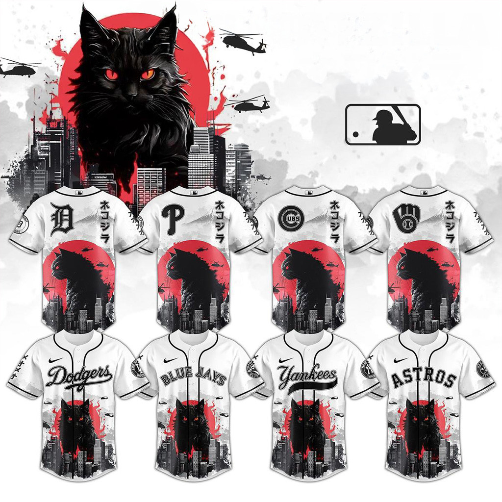 All Team MLB X Catzilla 2025 Jersey MLB Merch Gifts For Baseball Fans