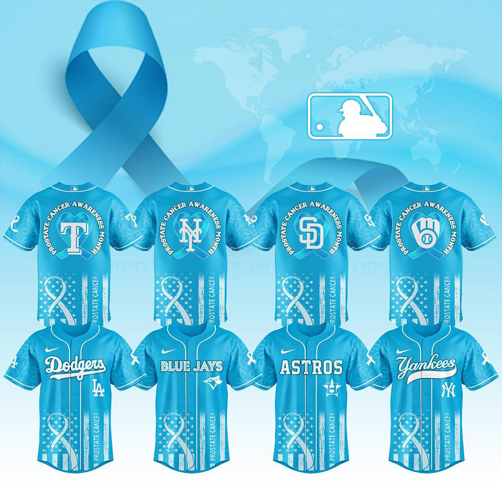 All Team MLB X Prostate Cancer Awareness Jersey MLB Merch Baseball Player Gift Ideas
