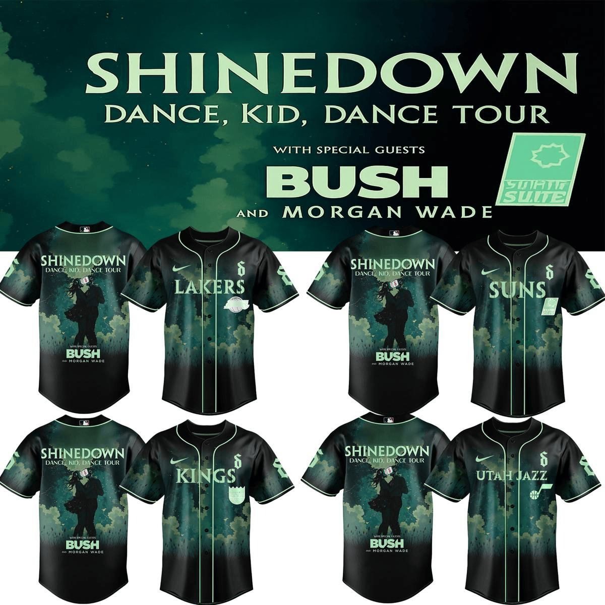 All Team NBA X Shinedown Tour 2025 Jersey NBA Merch Gifts For Fans