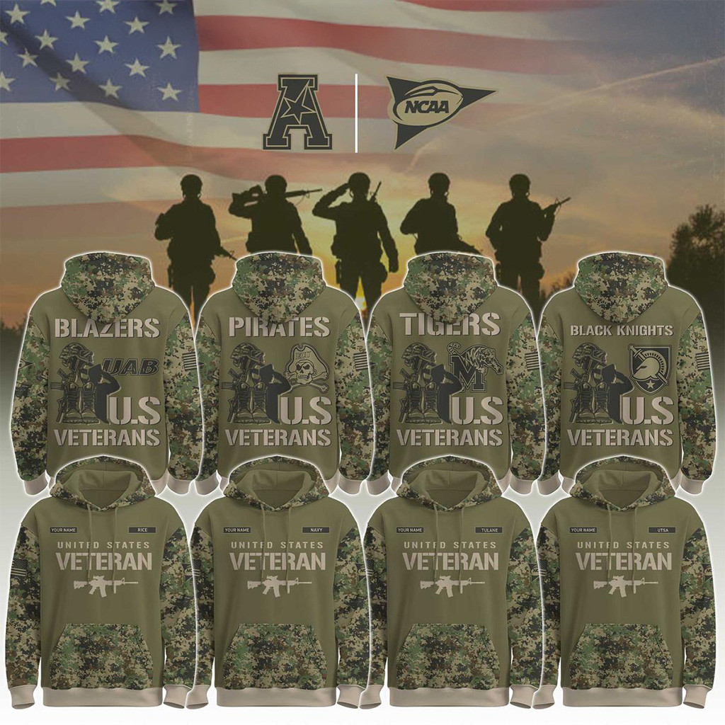 All Team NCAA Happy Birthday Veterans Day Night Hoodie NCAA Merch Gifts For Men
