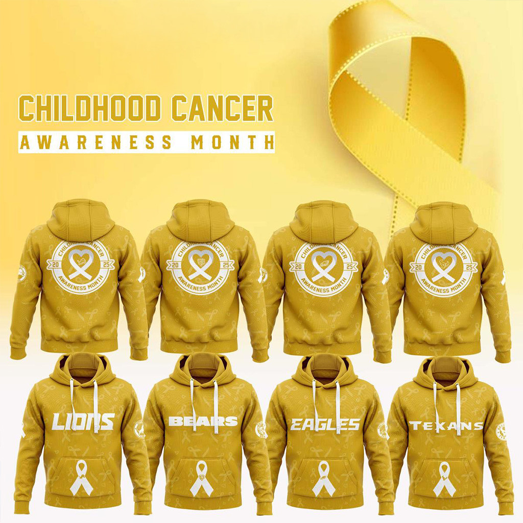 All Team NFL X Childhood Cancer Awareness Month 2025 Hoodie NFL Merch Best Football Gifts