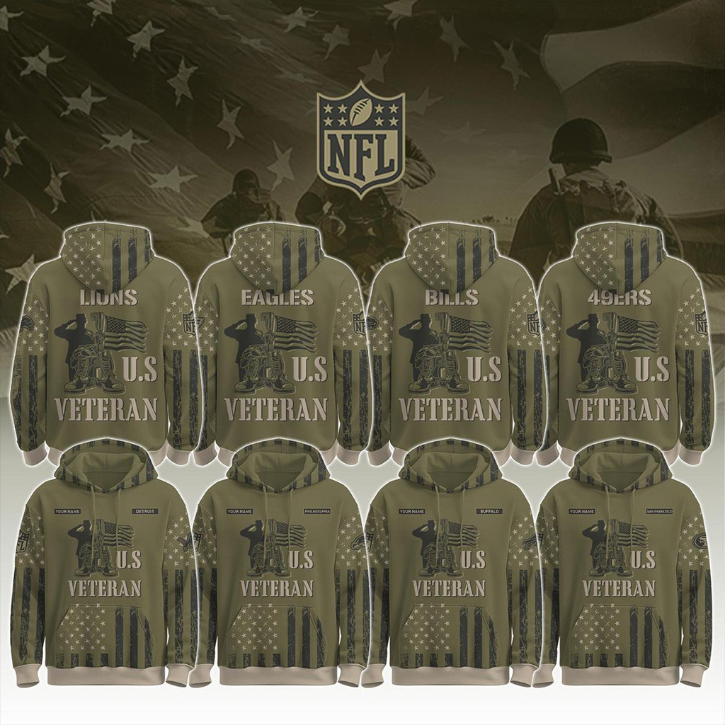 All Team NFL X Veteran Day 2025 Hoodie NFL Merch Veteran Gift Ideas
