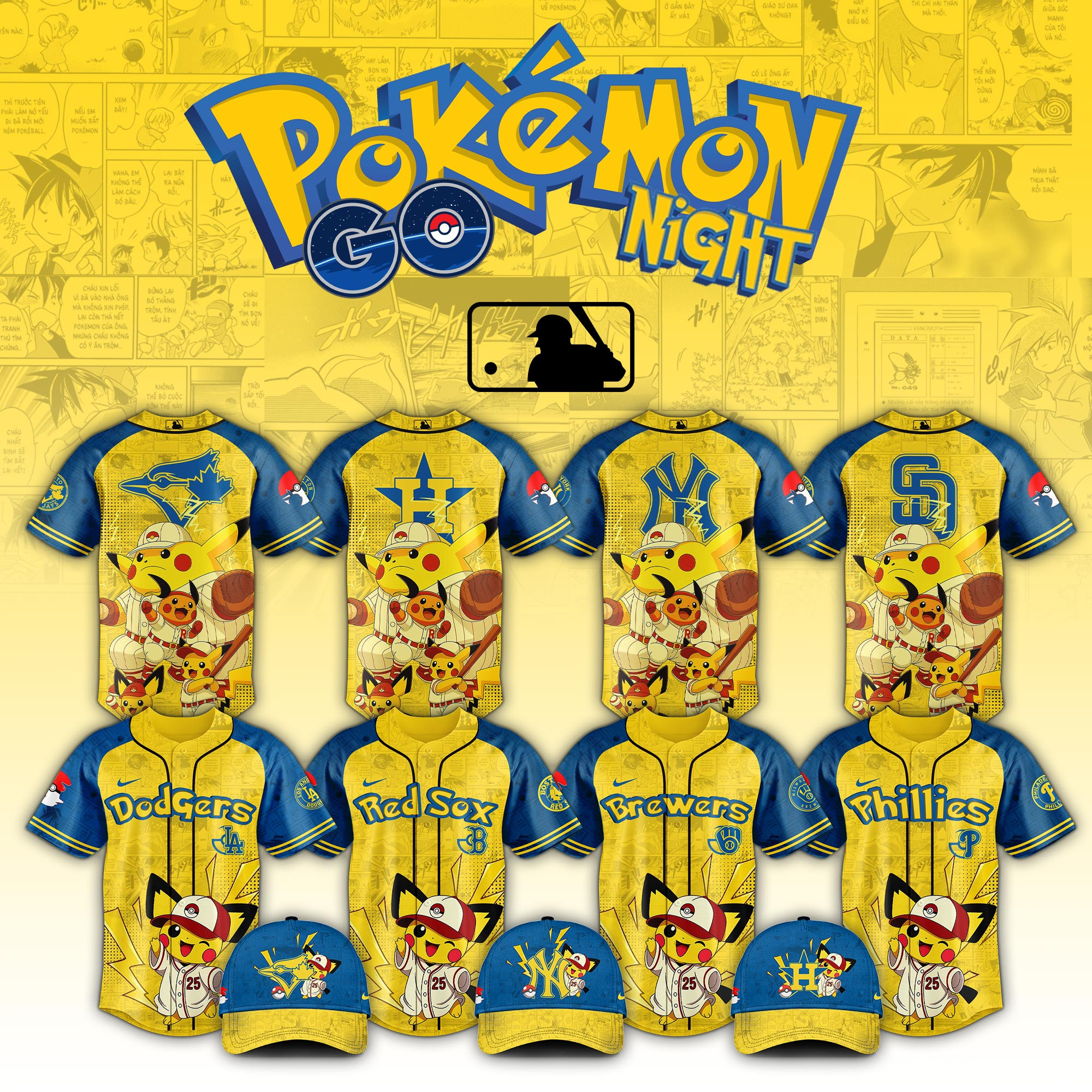 All Team Pokemon Go Night 2025 Jersey Gifts For Baseball Fans