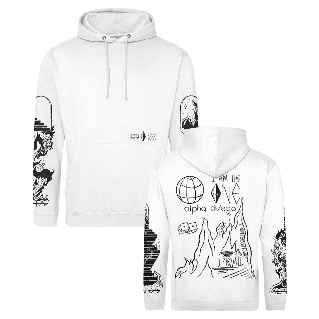 Alpha Omega White Hoodie I Prevail Merch Good Gifts For Boyfriend