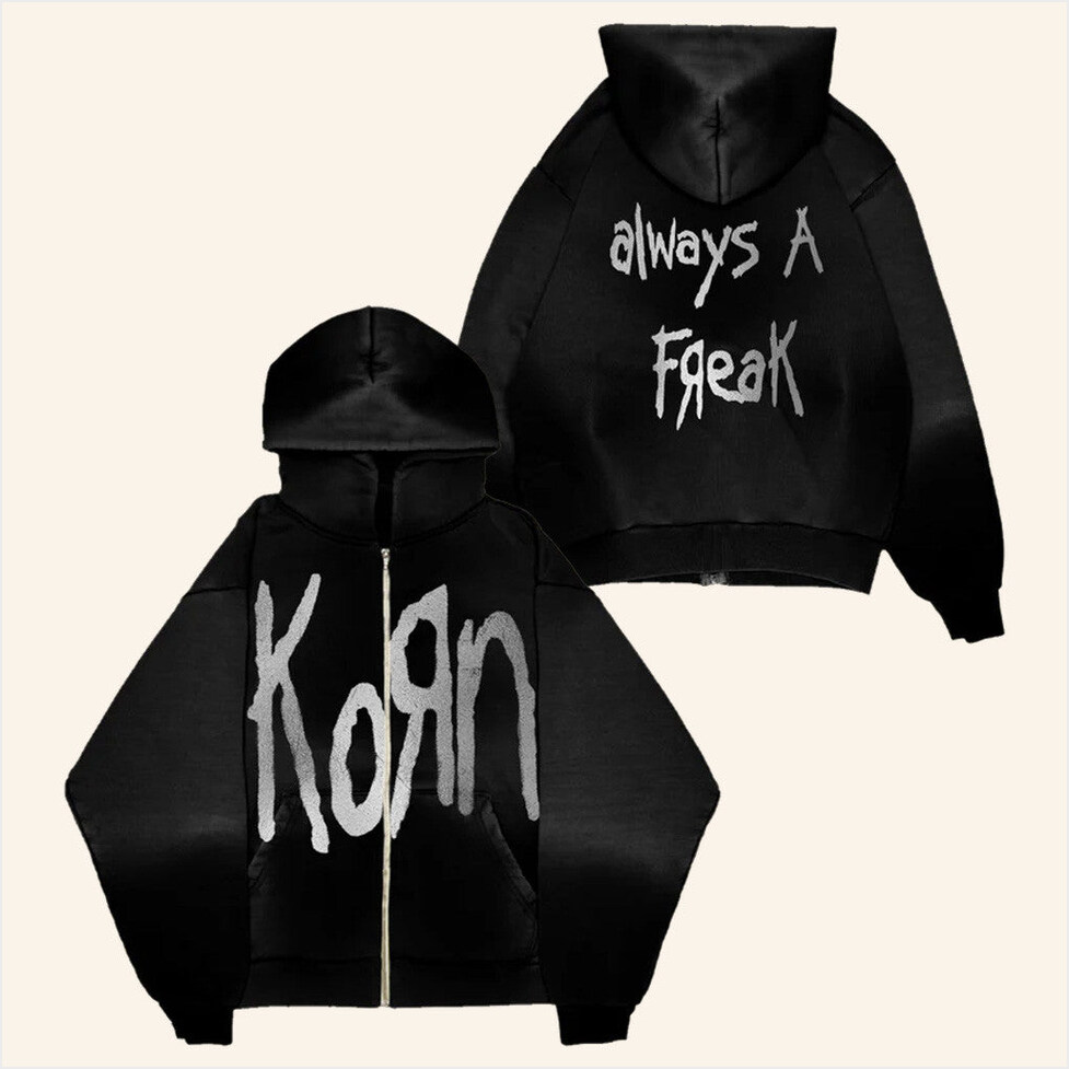 Always A Freak Zip Hoodie Korn Merch Gift Ideas For Music Lovers Birthday Gifts For Besties
