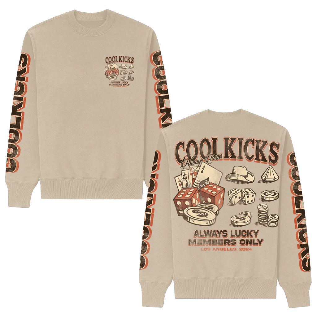 Always Win La Coolkicks Cream Crewneck Sweatshirt Coolkicks Merch Useful Gift For Boyfriend