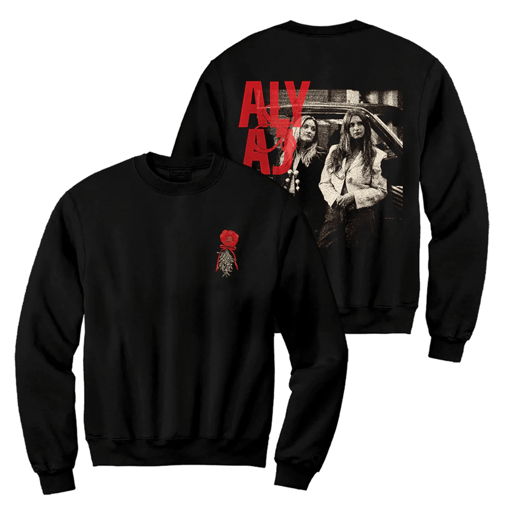 Alyandaj Merch Flower Black Crewneck Sweatshirt Birthday Gift Ideas For Him