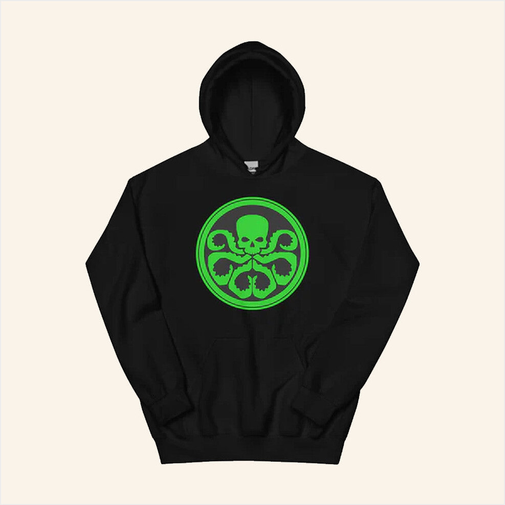 anddesign Merch Captain Green Skull Hoodie Wilsonsmerch Birthday Gifts For Dad Gifts For BFF