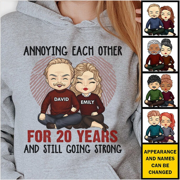 Annoying Each Other For 20 Years Hoodie His And Hers Hoodies Birthday Gifts For Valentine Day