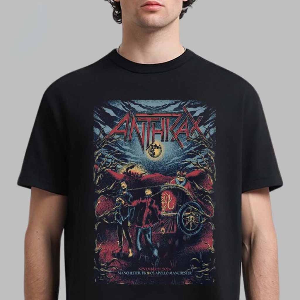 Anthrax And Kreator Poster For Show In Manchester UK At O2 Apollo Manchester November 21 2024 T-Shirt Gifts For Dudes