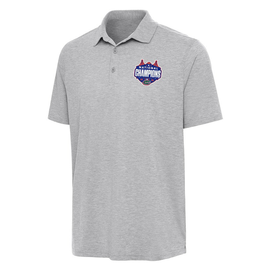 Antigua Heather Gray Florida Gators 2025 NCAA Men's Basketball National Champions Polo Men's