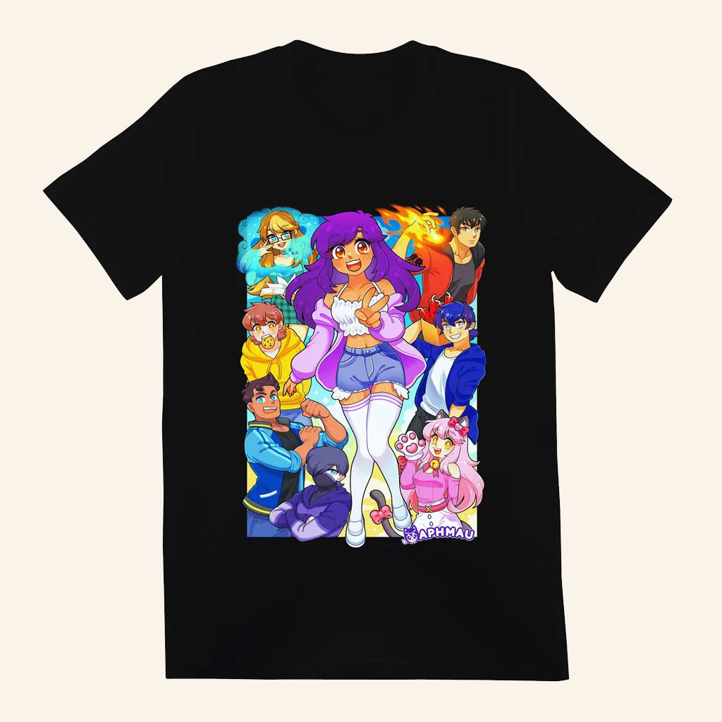 Aphmau Merch Aphmau And Friends T-Shirt Black Gifts For Best Friends