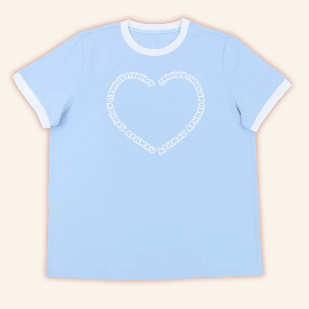 Aphmau Merch Light Blue Heart T-Shirt Gifts For Daughter