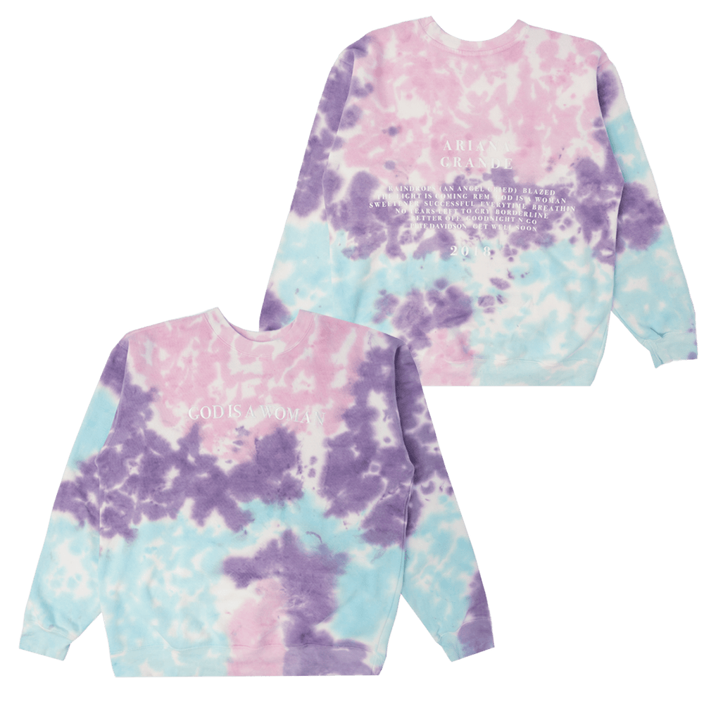 Ariana Merch Ariana God Is A Woman Tie Dye Sweatshirt Music Lovers Gifts For Fans