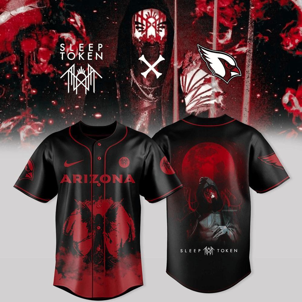 Arizona Cardinals X Sleep Token Even In Arcadia Tour Baseball Jersey Arizona Cardinals Merch