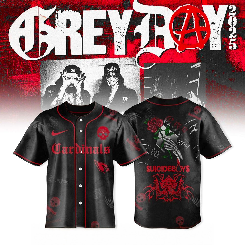 Arizona Cardinals X Uicideboy Greyday Tour Merch 2025 Jersey Arizona Cardinals Merch Fans Gifts