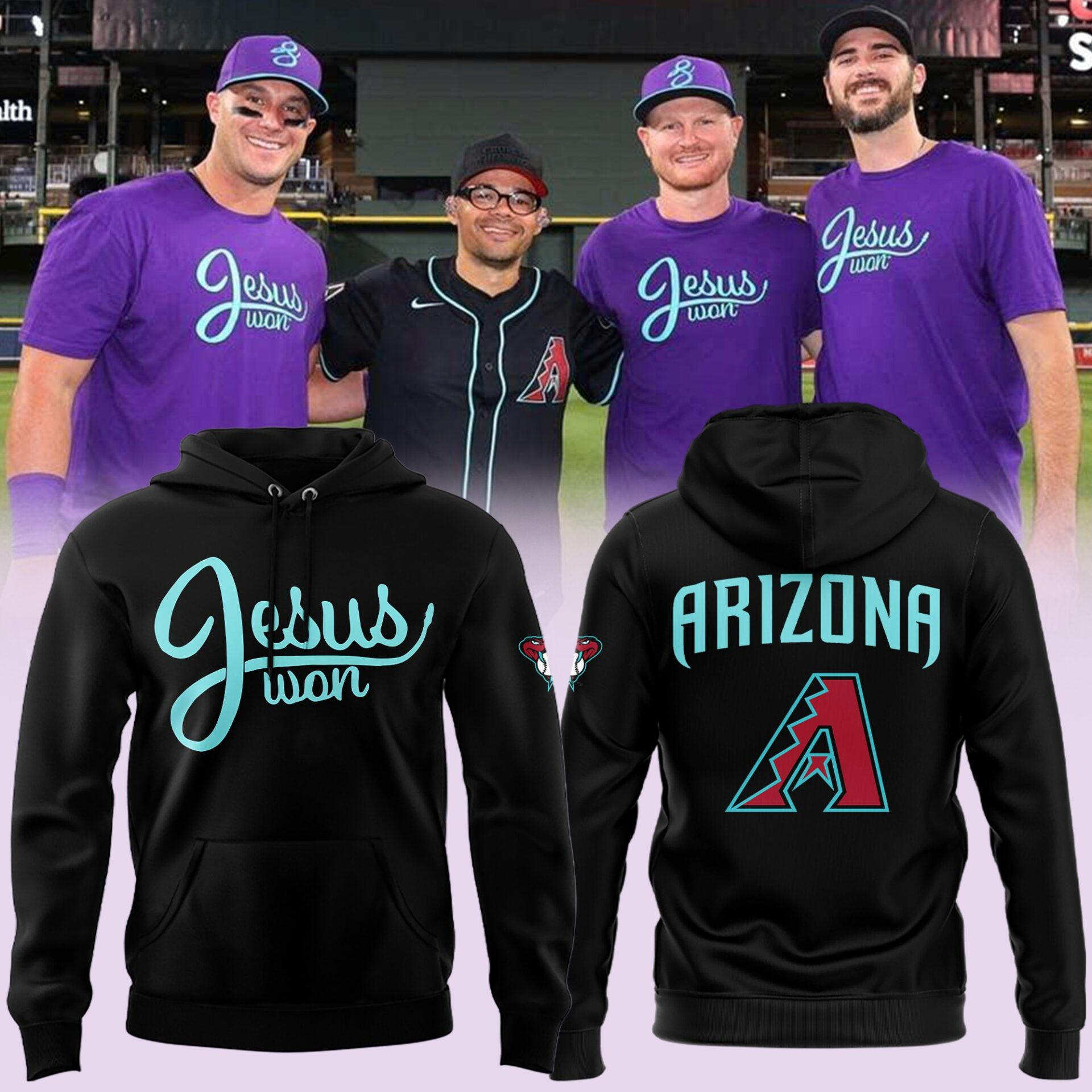 Arizona Diamondbacks Jesus Won 2025 Hoodie Cool Baseball Gifts