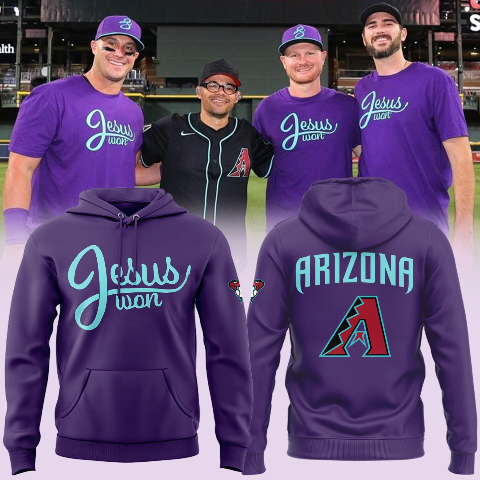 Arizona Diamondbacks Jesus Won 2025 Hoodie Cool Baseball Gifts