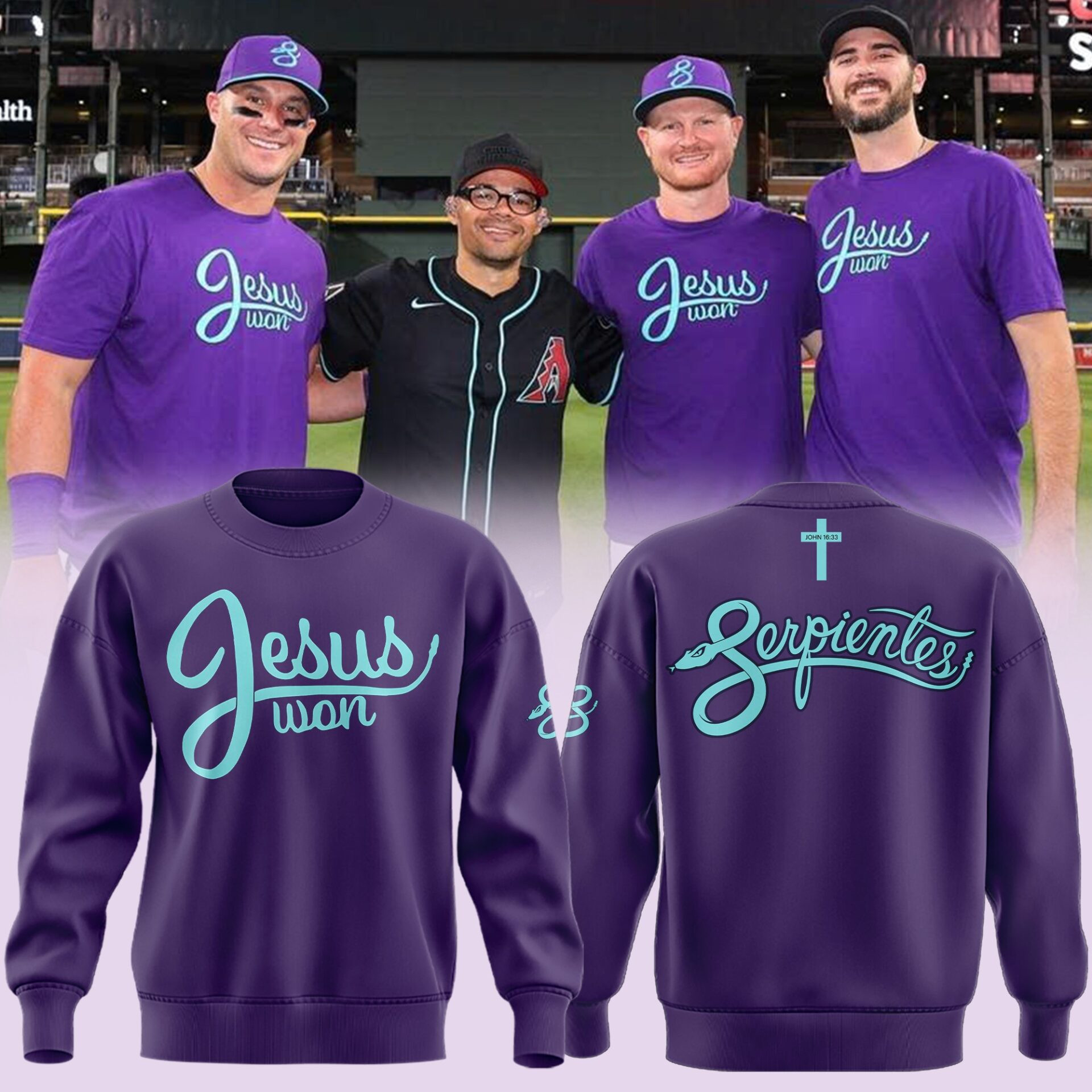 Arizona Diamondbacks Jesus Won 2025 Sweatshirt Baseball Team Gift Ideas