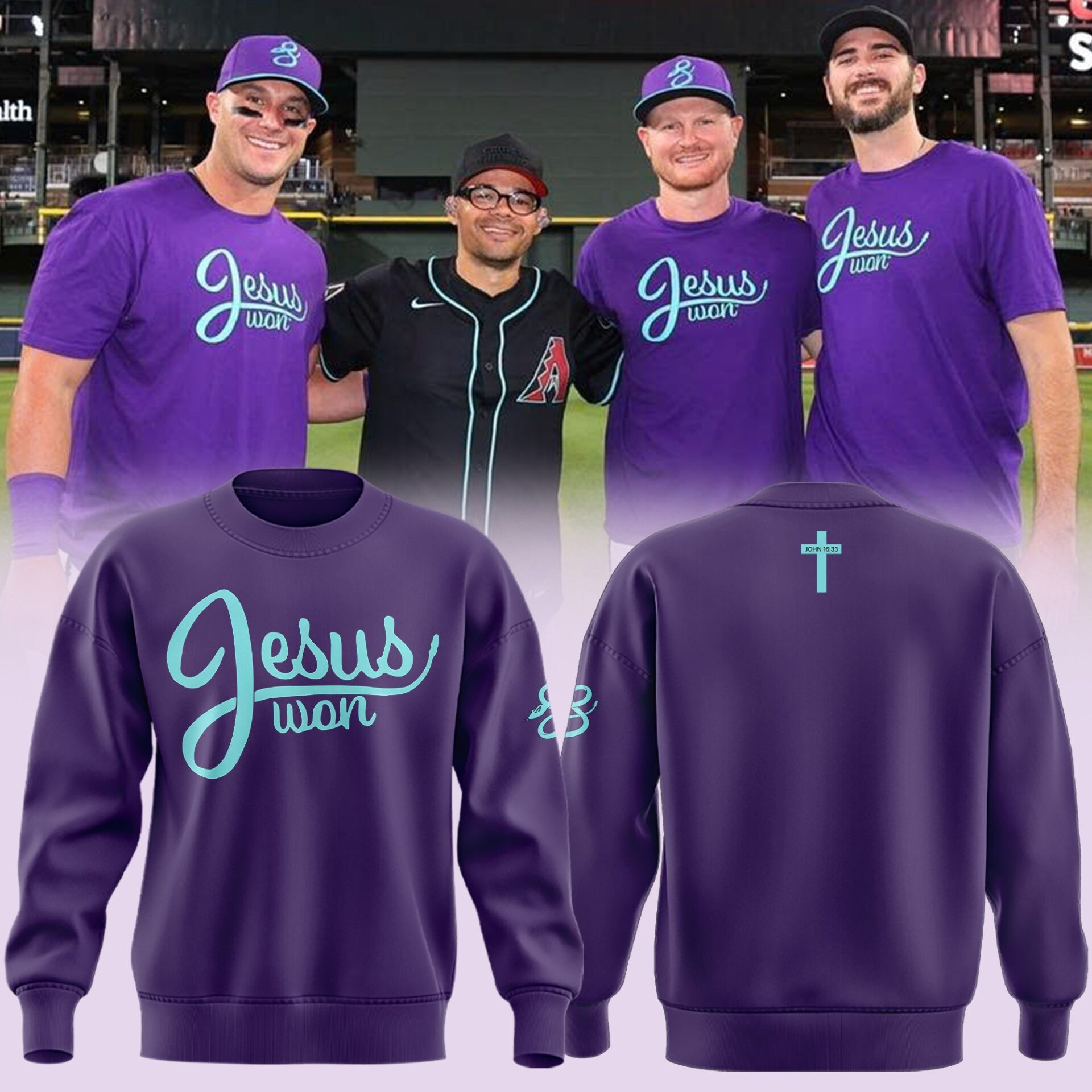 Arizona Diamondbacks Jesus Won 2025 Sweatshirt Best Gifts For Him