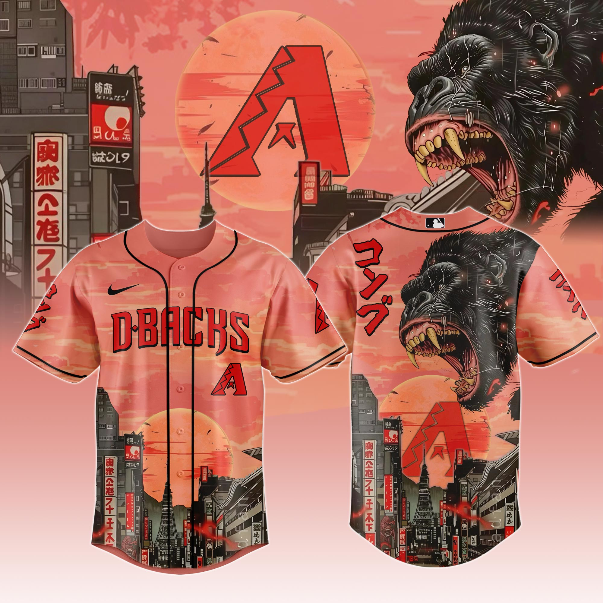 Arizona Diamondbacks Mlb X Japanese Heritage Kong Baseball Jersey For Fans