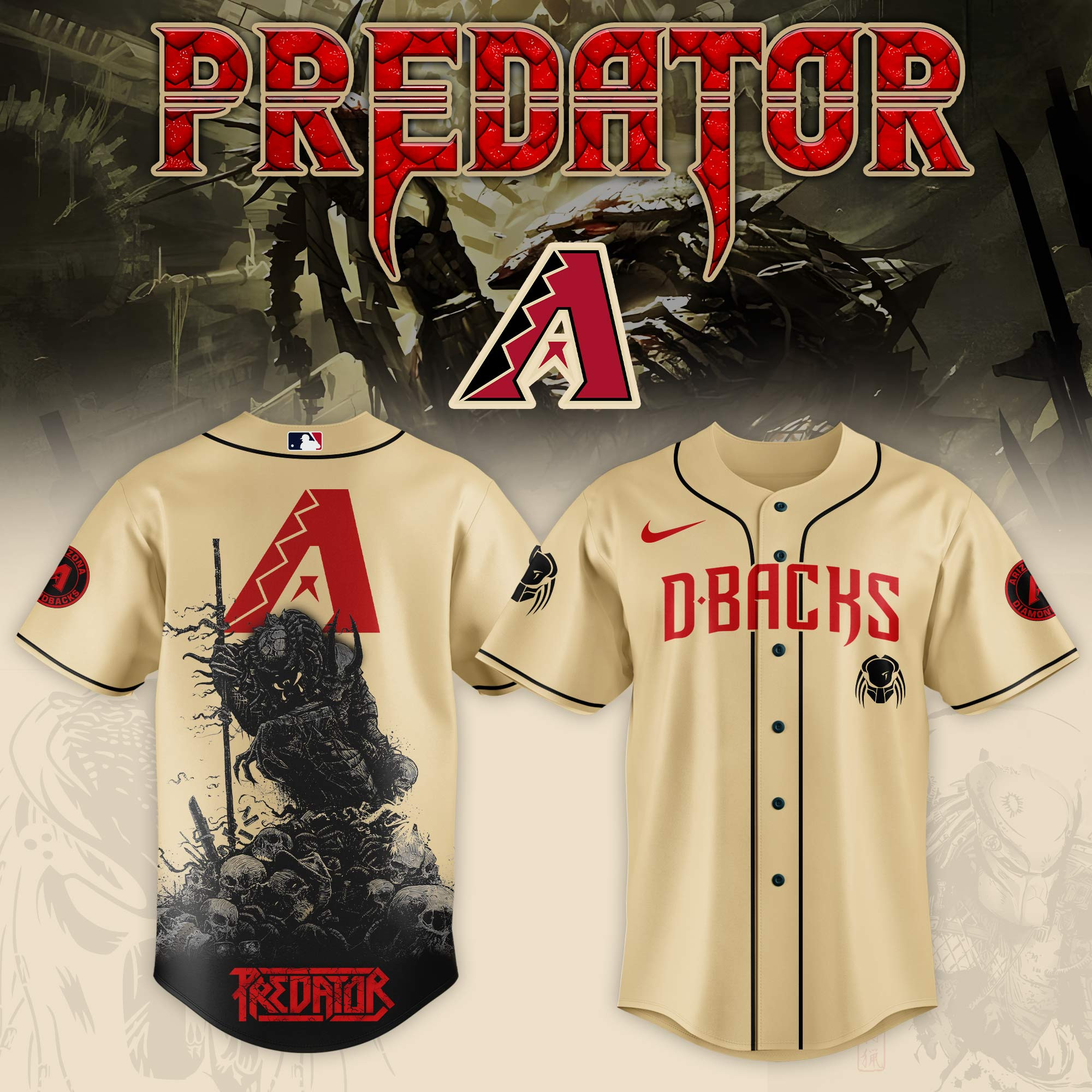Arizona Diamondbacks Mlb X Predator Baseball Jersey For Fans
